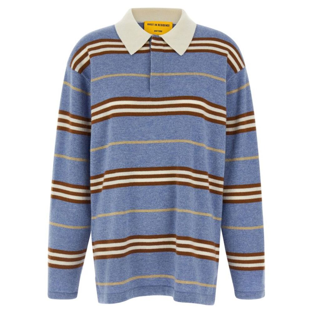 Guest in Residence Blue Cashmere Polo Women's Shirt